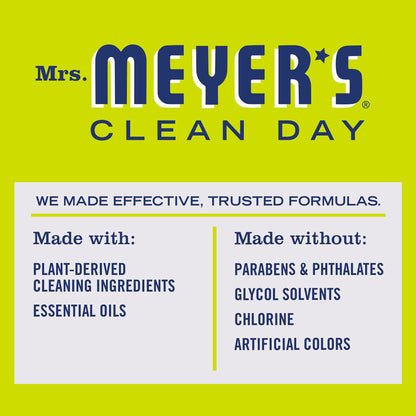 Mrs. MEYER'S CLEAN DAY Multi-Surface Cleaner Dispenser and Concentrate Starter Kit, 1 Glass Dispenser (16 Fl. Oz.) and 2 Concentrated Refills (2 Fl. Oz. each), Lemon Verbena, Makes 32 Fl. Oz. Total