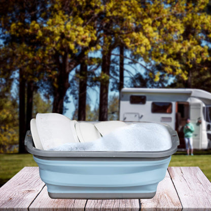 2 Pack Collapsible Sink with 2.25 Gal / 8.5L Each, Foldable Dish Tub for Washing Dishes, Camping, Hiking and Home, Portable Washing Basin