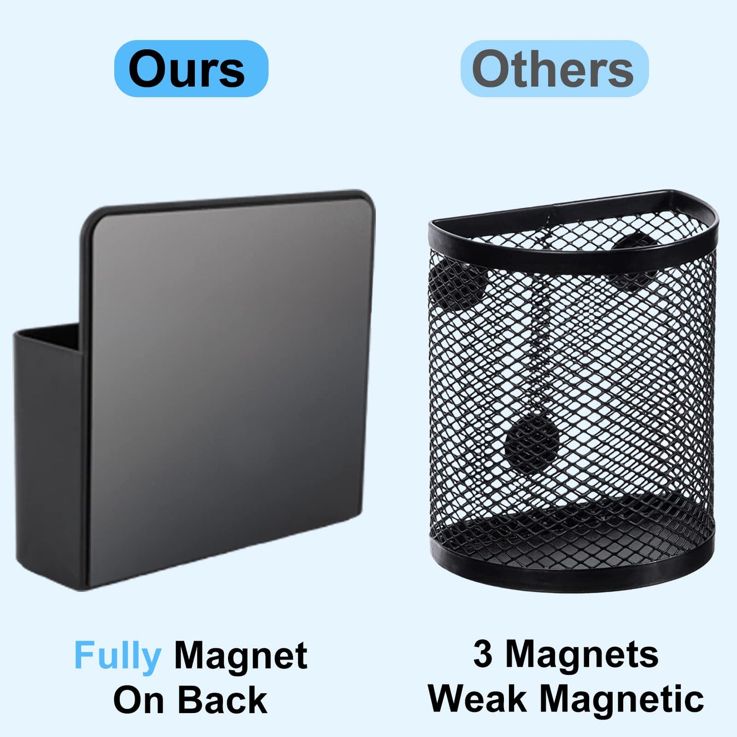 KITANIS Magnetic Pen Holder,2 Pack Magnetic Dry Erase Marker Holder with Generous Compartments,Strong Magnet Storage Marker Pen Pencil Organizer for Refrigerator,Whiteboard,Locker Accessories