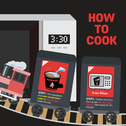 KINIKORA Premium Instant Rabokki Cup - Original Flavor, 2 Cups, Korean Ramen & Tteokbokki, Quick and Easy Street Food