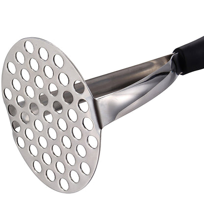 Joyoldelf Heavy Duty Stainless Steel Potato Masher, Professional Integrated Masher Kitchen Tool & Food Masher/Potato Smasher with Silicone Handle, Perfect for Bean, Vegetable, Fruits, Avocado, Meat