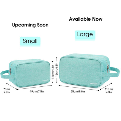 Narwey Travel Toiletry Bag for Women Traveling Dopp Kit Makeup bag Organizer for Toiletries Accessories Cosmetics (Mint Green)