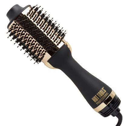 HOT TOOLS 24K Gold Blow Dryer Brush - Hot Air Brush for Salon-Worthy Volume in One Step - Volumizer with 24K Gold Technology for Fast Styling & Long-Lasting Results