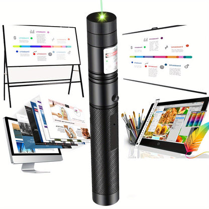 MEUSNO Green Laser Pointer, Green Laser Pointer High Power Rechargeable Strong Long Range Laser Beam Flashlight Laser Light Pointer Pen, Rechargeable Laser Pointer for Presentations Outdoor