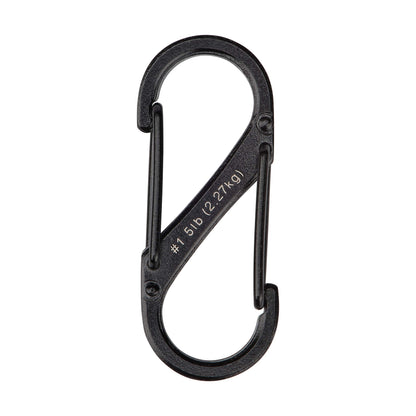 Nite Ize S-Biner Dual Carabiner Stainless Steel, Size 1, Black, 2 count (Pack of 1)