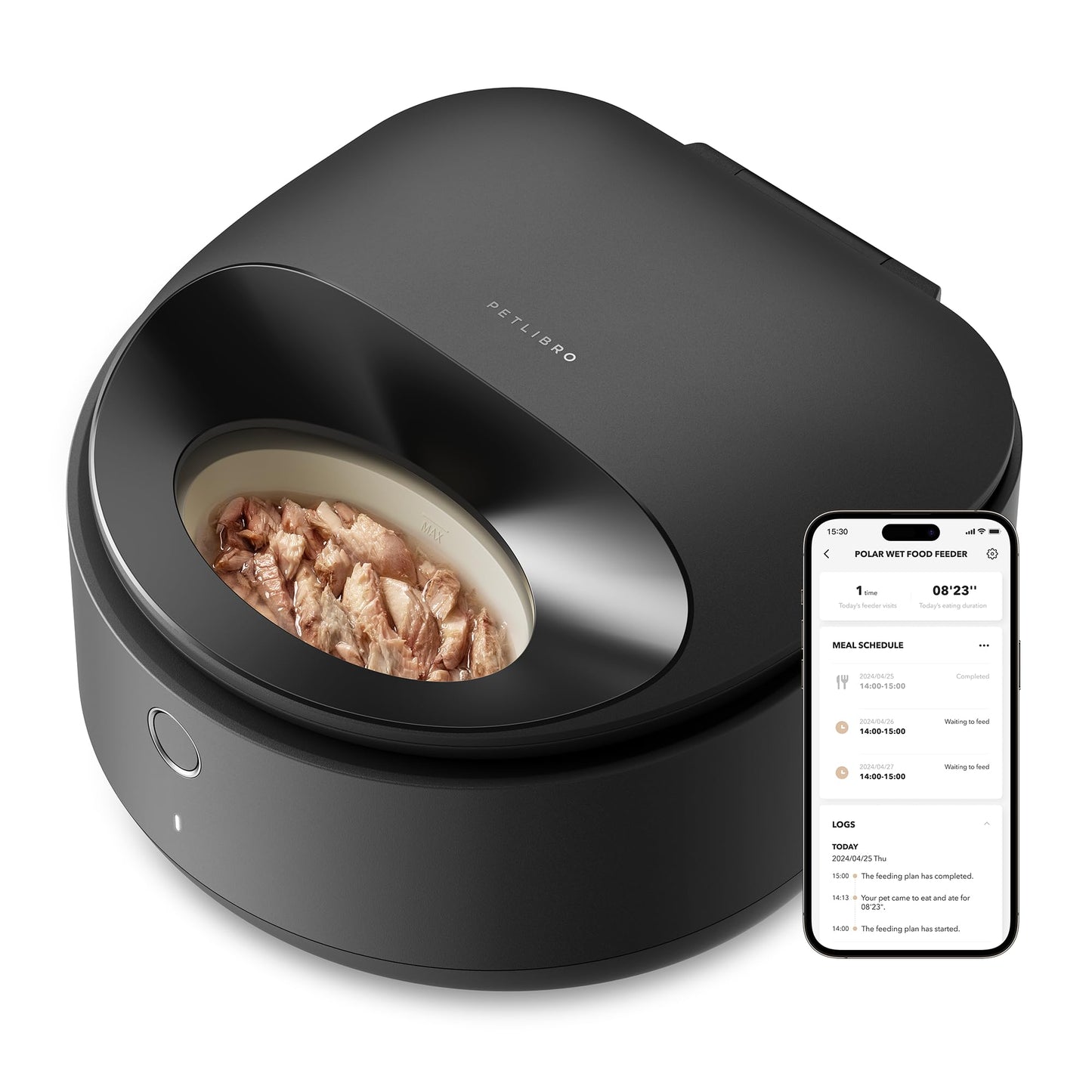 PETLIBRO Automatic Cat Feeder Wet Food Dispenser Refrigerated APP WiFi Control,3 Days True Freshness 3 Meals,Semiconductor Cooling&Quick Chills Gravy Wet Food Polar Timed Auto Pet Feeder for Cat Dog