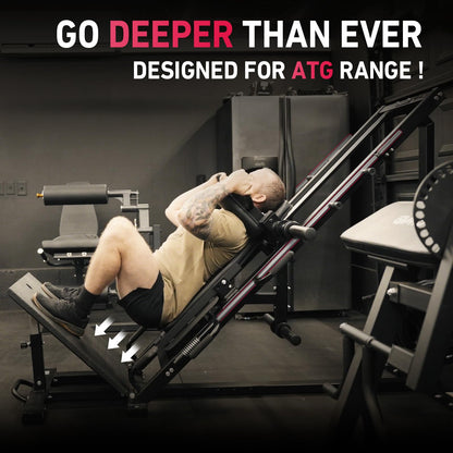 GMWD Leg Press Hack Squat Machine Combo, Leg Press Machine with Linear Bearing, Lower Body with Weight Storage for Quads, Hamstring, Glutes, Home Gym Exercise Equipment