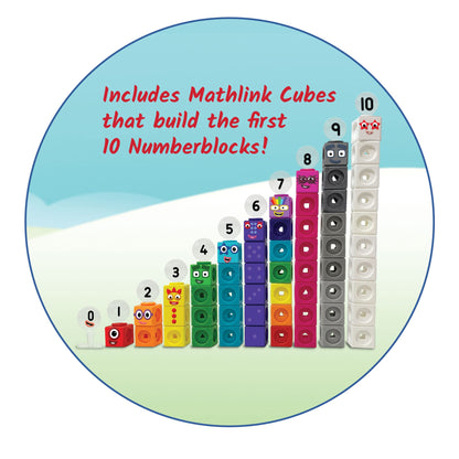 hand2mind MathLink Cubes Numberblocks 1-10 Activity Set, 30 Preschool Learning Activities, Counting Blocks, Linking Cubes, Educational Toys for Kids, Number Games, Math Manipulatives Kindergarten