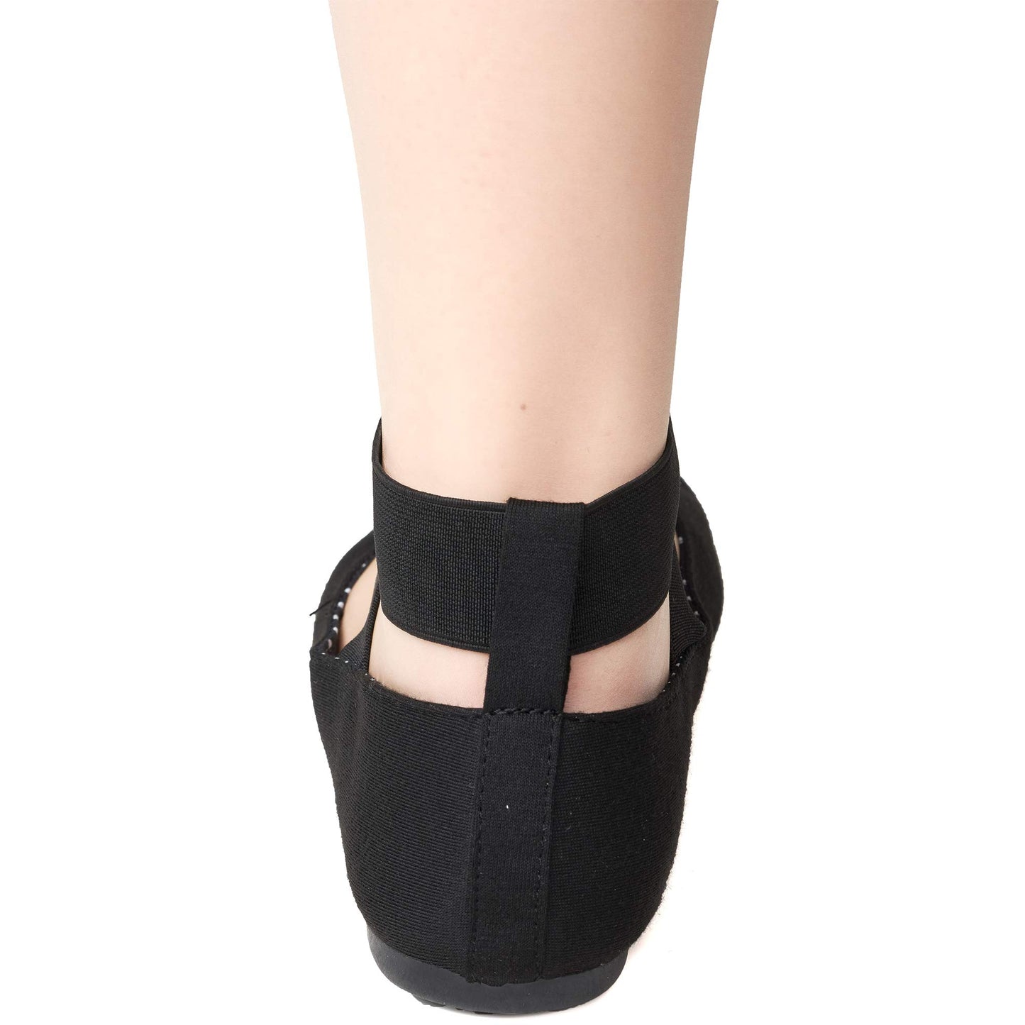 Alpine Swiss Peony Ballet Flats Shoes for Women | Elastic Ankle Strap Flats | Round Closed-Toe Shoes | Slip On Loafers | Padded for Comfort BLK 11