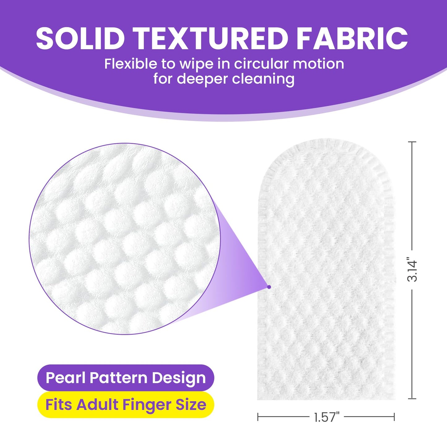 No-Rinse Dog Dental Care Wipes, Cat & Dog tooth brushing kit, Dog Wipes for Pet & Cat Teeth Cleaning, Dog toothbrush Finger Dental Wipes to Remove Plaque & Tartar, Disposable Dog Wipes - 50 Count