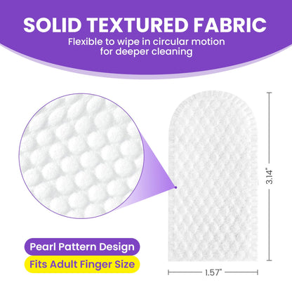 No-Rinse Dog Dental Care Wipes, Cat & Dog tooth brushing kit, Dog Wipes for Pet & Cat Teeth Cleaning, Dog toothbrush Finger Dental Wipes to Remove Plaque & Tartar, Disposable Dog Wipes - 50 Count