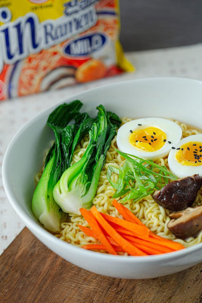 OTTOGI Jin Ramen Mild Flavor, Authentic Korean Instant Noodle, Genuine Korean Ramen Soup Mix, 4.23oz x 4 Pack