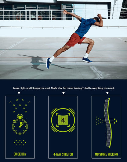 Kinglaman Mesh Workout Shirts for Men Dry Fit Gym Shirts Quick Dry Athletic Short Sleeve Sports T-Shirt Moisture Wicking 1 Black 1 Gray 1 White 1 Blue 1 Green Small