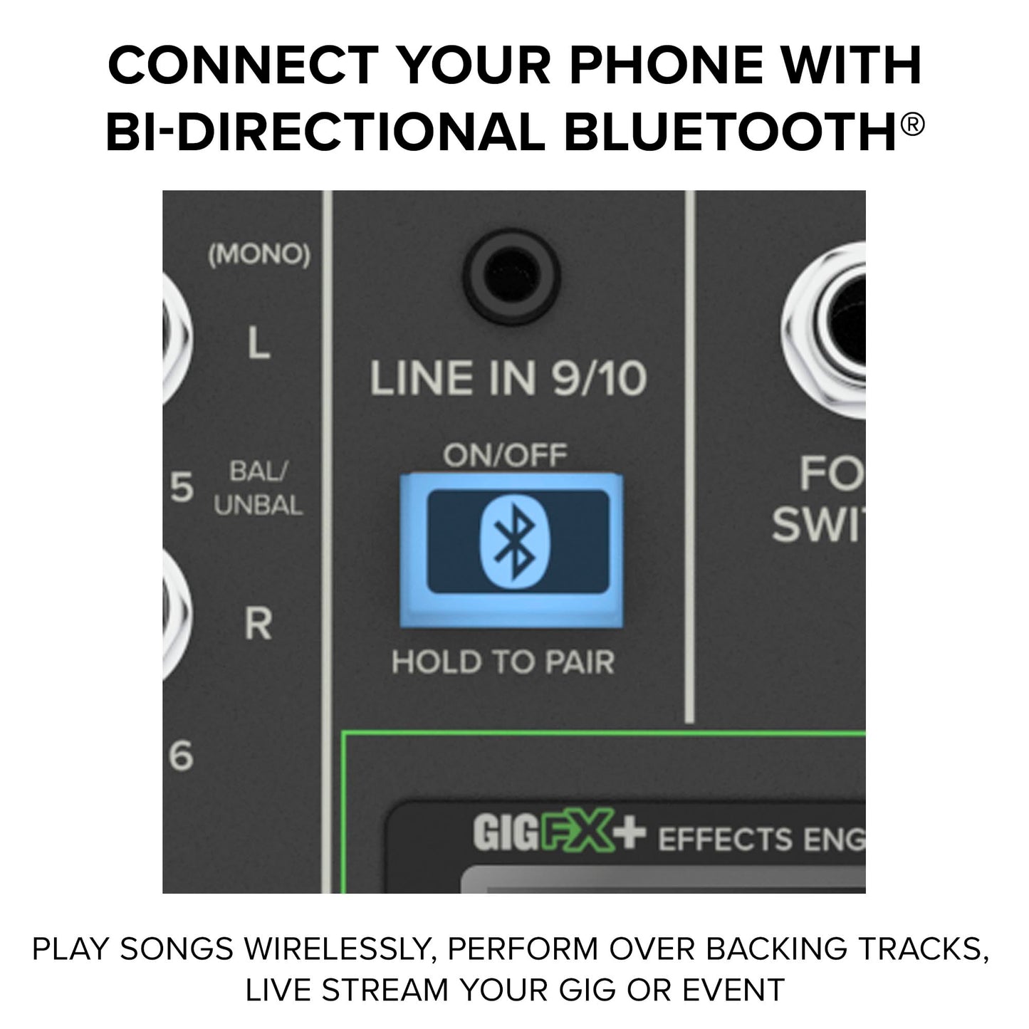 Mackie ProFX10 Go Battery-powered 10-channel Mixer with USB and Enhanced Effects