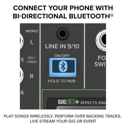 Mackie ProFX10 Go Battery-powered 10-channel Mixer with USB and Enhanced Effects