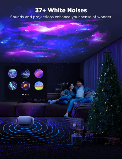 Govee Star Projector, Star Light with 8 Replaceable Discs, 38 Scene Modes, Bluetooth Speaker and 21 White Noises, Relaxing Light for Bedroom, Ceiling