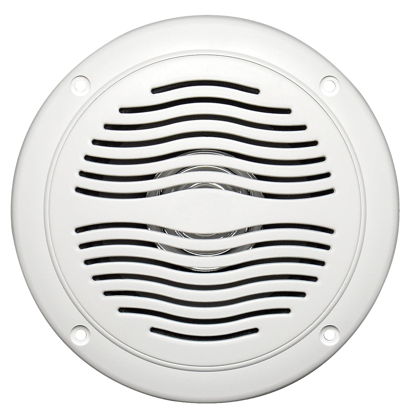 5-inch Water Resistant Outdoor Speakers, Dual Cone, 25W Peak Power, Marine and RV Compatible (White)