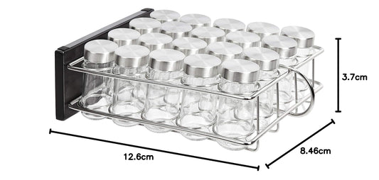 Amazon Basics 20 Jars Spice Organizer Rack, Silver