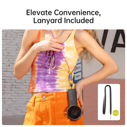 JISULIFE Handheld Fan Life4, 5000mAh Portable Rechargeable Fan, 5-Speed Turbo Wind, 17.5 Hrs Cooling, LED Display, Gifts for Men/Women, Essential for Travel,Beach,Vacation,Makeup,Concerts,Cruise-Black