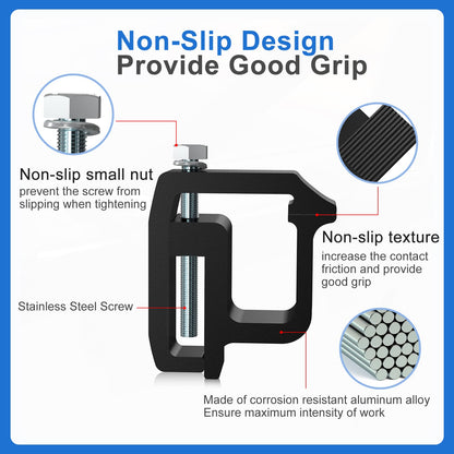 moveland 8 PCS Camper Shell Clamps - Heavy Duty Truck Topper Clamps - No Drilling Required Truck Cap Clamps for Chevy Silverado Sierra/Dodge Dakota Ram 1500 2500 3500, F150 F250, Titan, Tundra