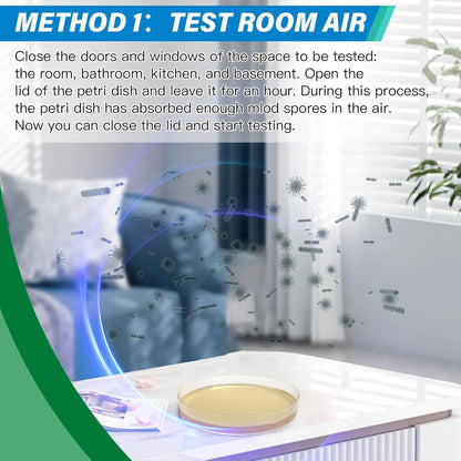 Mold Test Kit for Home - 12 Simple Detection Tests,Test HVAC System,Home Surfaces,& Indoor Air Quality Testing Kits,DIY Mold Detector at Home,Includes Detailed Mold Identification Guide,air Tester
