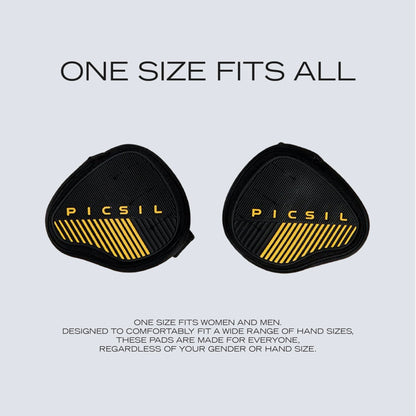 PICSIL - Fitness Grips Pads | Alternative to Gym Gloves | Strong Neoprene Grip for Weightlifting & Cross Training | Suitable for Men & Women | Design for Dumbbells and Pull Ups | One Size | Army