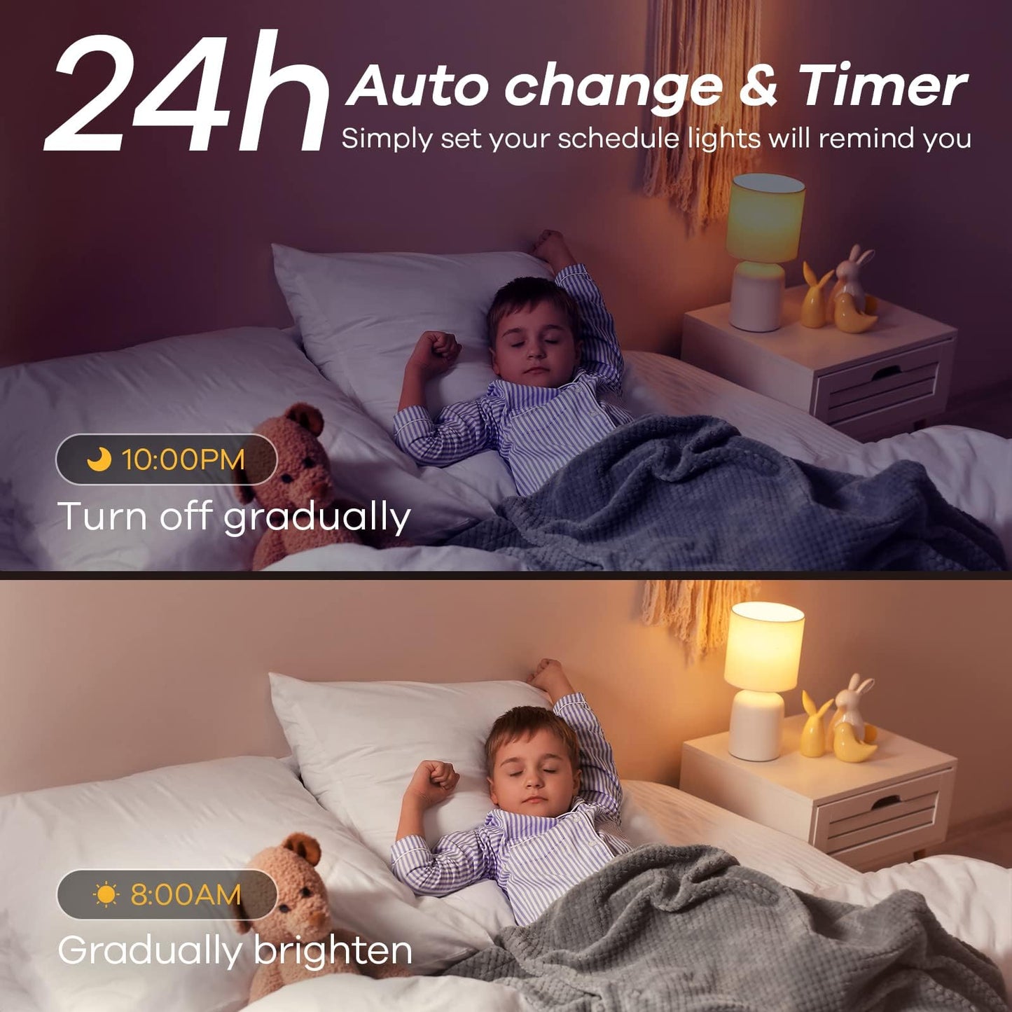 Linkind Matter Smart Light Bulb, Smart Bulbs Work with Apple Home, Siri, Alexa, Google Home, SmartThings, Color Changing Light Bulbs RGTBW Music Sync, Mood Lights, 2.4Ghz WiFi A19 E26 60W 800LM 3 Pack