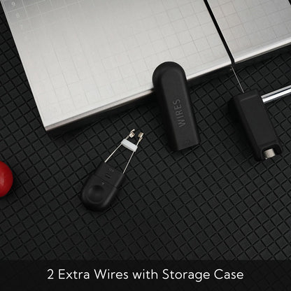 KITCHENDAO Replaceable Wire Cheese Slicer with Board and Measuring Grids,Tightness Adjustable Cheese Slicer, Stainless Steel Metal Cheese Cutter for Block Cheese, Dishwasher Safe, with 2 Extra Wires