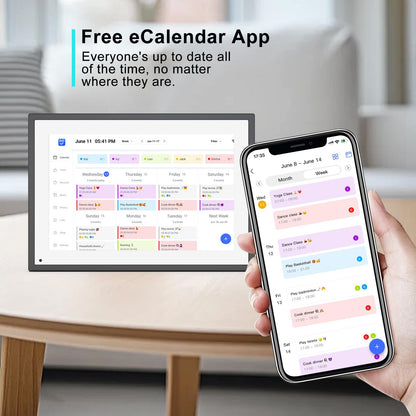 10.1 inch Wall Planner Digital Calendar Chore Chart, Smart Touchscreen Display for Family Schedules, Hearth Display Digital Calendar, Digital Photo Frame, Great for Organizing Your 2025 Calendar