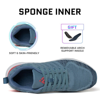 Mishansha Women's Running Shoes Outdoor Athletic Sport Tennis Shoes Excercise Breathable Comfortable Fashion Sneakers Walking Training Jogging Gym Shoes 9 Blue