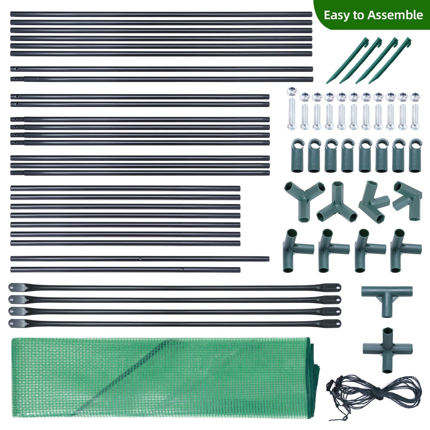 Lean to Greenhouse for Outdoors: Ohuhu Portable Tomato Green House Heavy Duty with Roll-Up Zippered Door, Tall Plastic Greenhouses for Outside Winter Plants Growing Shed for Backyard, 6.6x2.5x5.6 FT