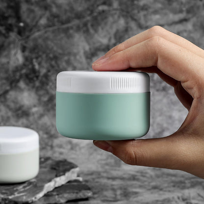 Kuangre Travel Containers for Toiletries, Silicone Cream Jars BPA Free, TSA Approved 2oz Travel Size Containers, Leak-proof Travel Essentials with Lid for Cosmetic Face Hand Body Cream (4 Pack)