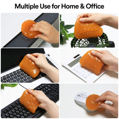 PULIDIKI Car Cleaning Gel Car Putty Car Cleaning Kit Car Interior Cleaner Slime Car Cleaning Supplies Auto Detailing Tools Car Accessories Car Gifts for Women Men Keyboard Cleaner Orange