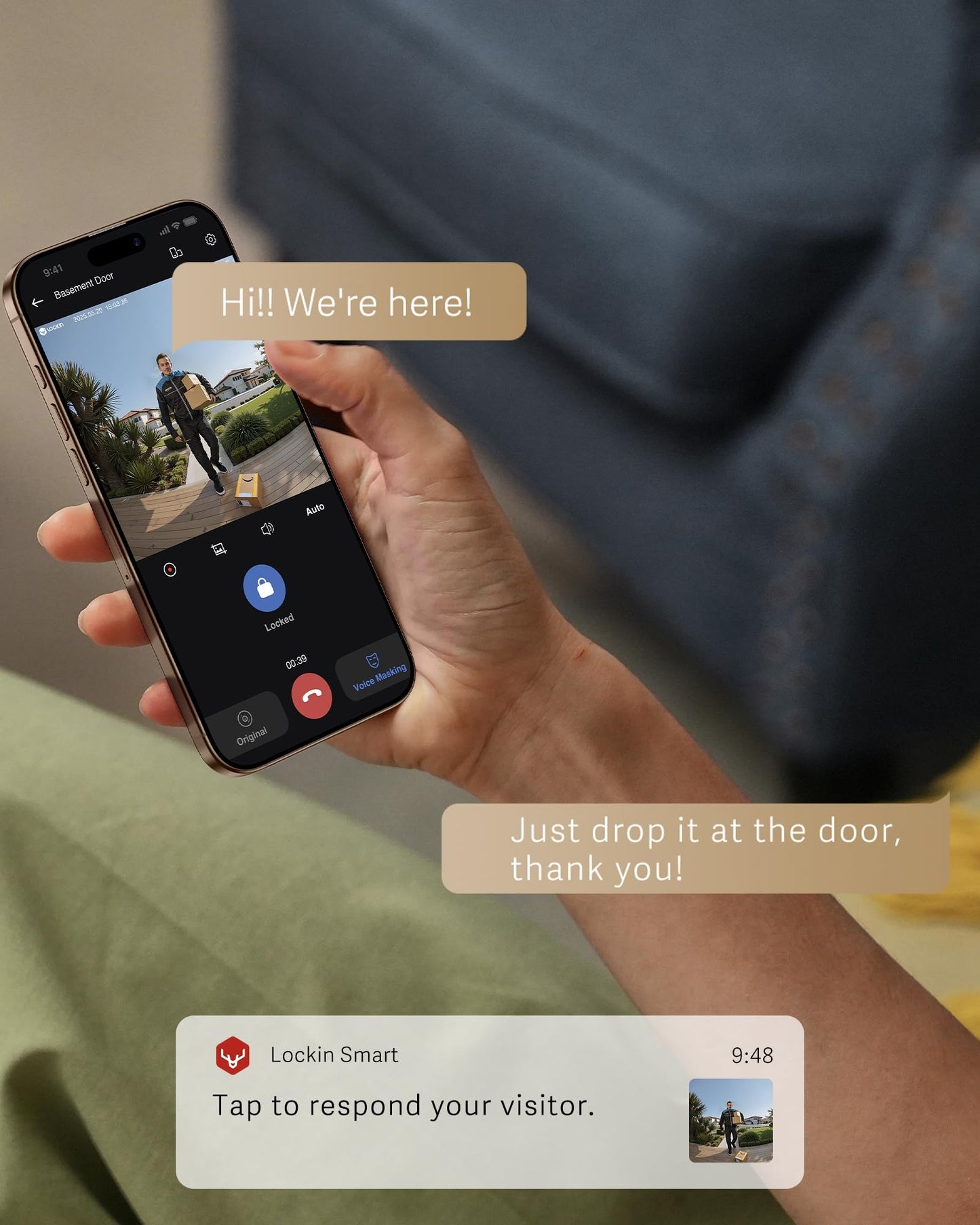 Lockin Veno Pro Palm Vein Video Smart Lock with 2K 180° Camera, Fingerprint Recognition, AI Motion Detection, IP65 Weatherproof, Remote App Control, 32GB Built-in Storage, No Monthly Fee