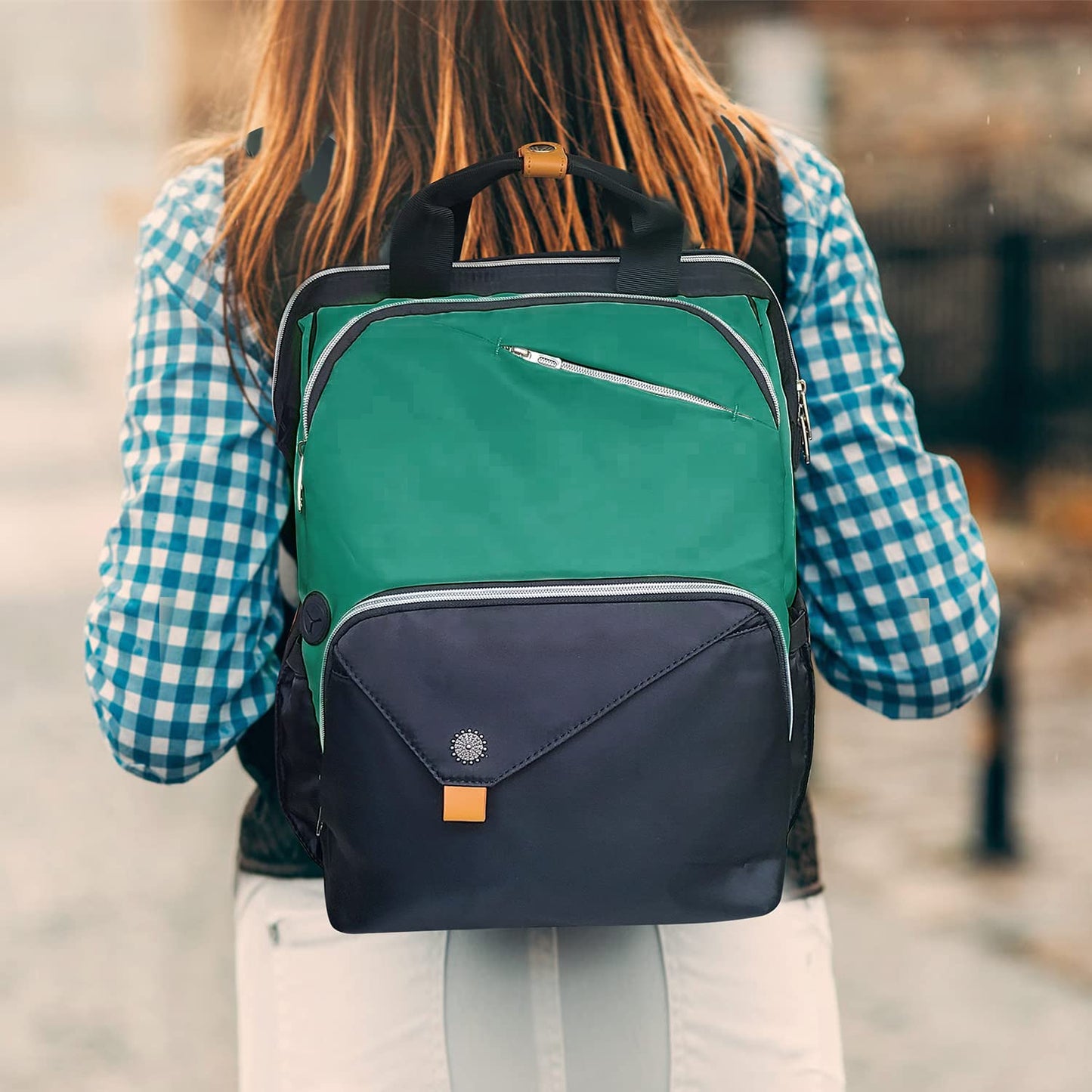 Hap Tim Womens Laptop Backpack, Travel Backpack for Women, Work bag, Nurse bag, Carry on Backpack, Nurses Week Gifts for Women（7651-MB）