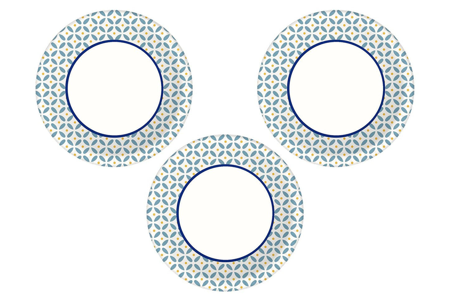 Heavy Duty Disposable Appetizer and Dessert Paper Plates, Small Plate 6 7/8" (44 ct) (Pack of 3)