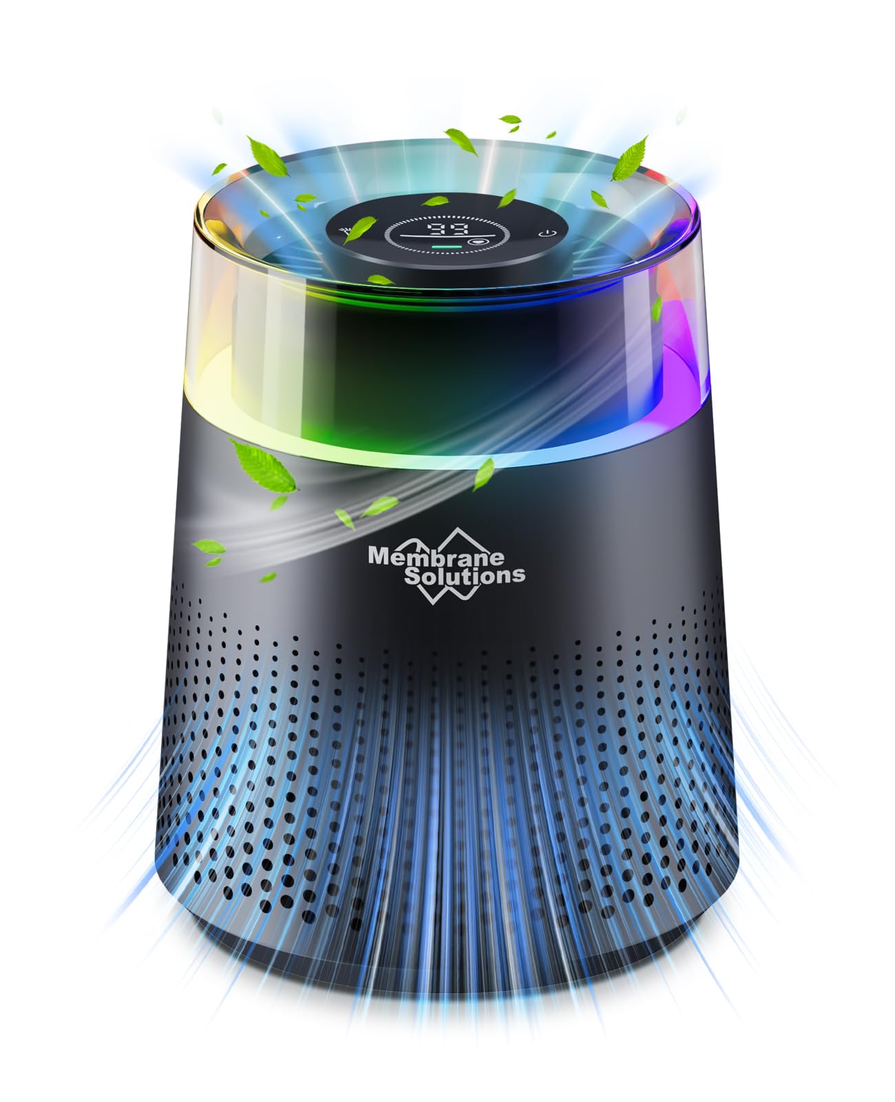 MSB5 Air Purifiers for Bedroom, H13 True HEPA Air Purifier for Home Room Office, 20dB Quiet Air Cleaner with Sleep Mode Colorful Night Light for Pets Dander Pollen Mold (Black)