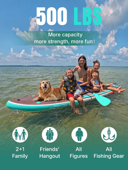 Niphean Inflatable Stand Up Paddle Board with Stabiltrac Fin Design and Durable SUP Accessories, 11’ Stable Inflatable Paddle Boards for Adults & Youth of All Skill Levels