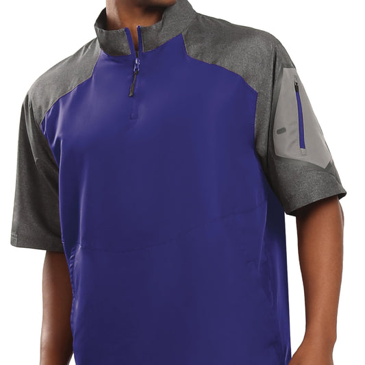 Holloway Men's Standard Raider Short Sleeve Pullover, Purple, X-Large