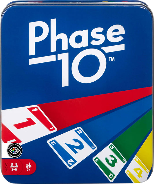 Mattel Games Phase 10 Card Game with 108 Cards, Makes a Great Gift for Kids, Family or Adult Game Night, Ages 7 Years and Older