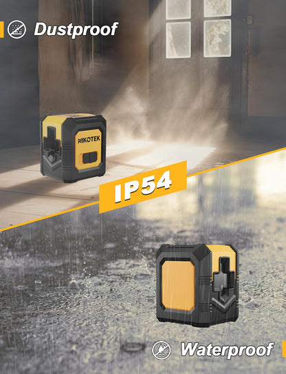 Nikotek Laser Level with Tripod, Self-Leveling Green Beam Horizontal and Vertical Cross-Line Laser for Home Decoration Carrying Pouch, Battery Included