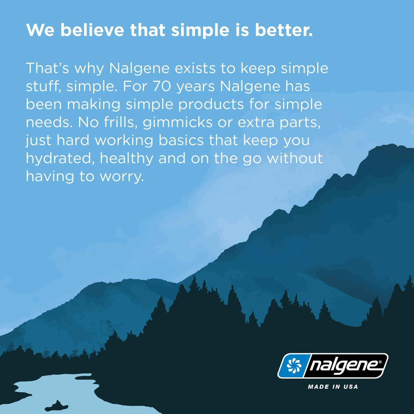 Nalgene Sustain Tritan BPA-Free Water Bottle Made with Material Derived from 50% Plastic Waste (using ISCC certified mass balance), 16 OZ, Narrow Mouth, Cerulean