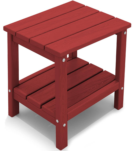 KINGYES Double Side Table, Adirondack End Table- Red