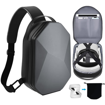 Hard Carrying Case for Oculus Meta Quest 3S/Qust 3/Quest 2/Vision Pro, Elite Strap Version/KIWI/BOBOVR Head Strap, VR Headset and Touch Controller Accessories, Full Protection for Travel/Home Storage