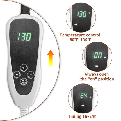 GOLOPET Large Dog Heating Pad 34x21in Waterproof Pet Heating Pad for Dogs Smart Thermostat Switch, Whelping Supplies Heated Dog Bed,Adding Wire Rope Wires Puppy Heating Pad Mat-Whelping Box for Dogs