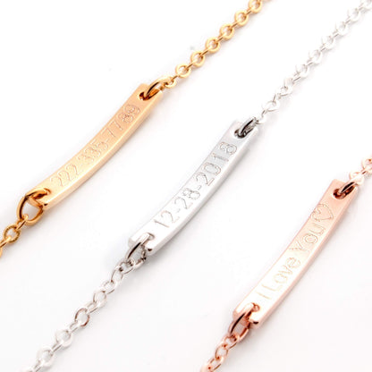 Personalized Baby Anklet 16K Plated Gold Rose Gold Silver Customized Kids Birthday Unique Gift New Born to Teen Kids Personalized gift