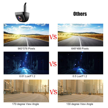 NATIKA Backup/Front View Camera,IP69K Waterproof Great Night Vision HD and Super Wide Angle Metal OEM Style Reverse Rear View Backup Camera for Cars Pickup Trucks SUVs RVs Vans (Black)