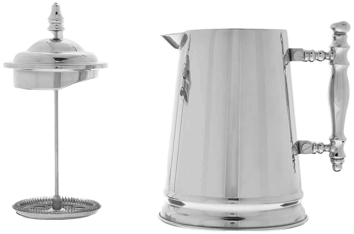 Francois et Mimi Vintage-Style Stainless Steel French Coffee Press, 34-Ounce