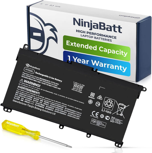 NinjaBatt HT03XL Battery for HP L11119-855 HW03XL 7265NGW Pavilion 15-DB Series14M-DH0003DX 14M-DH1003DX 15T-CS200 15-DY0013DX 15-DY1023DX 15-DY1751MS 15-CS3073CL