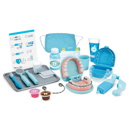 Melissa & Doug Super Smile Dentist Play Set, 25-Piece Dentist Kit with Oversized Teeth, Large Tools & Accessories, Kids Toys for Girls & Boys 3+